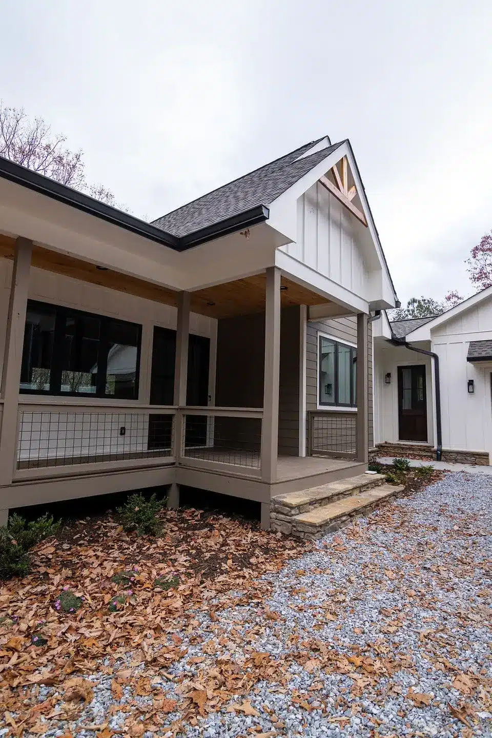 Crafted entry of a Lanier custom home
